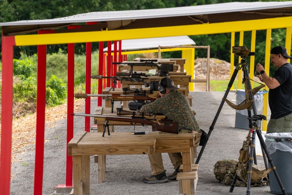 Shooter training at Recon By Fire shooting range Rose OK